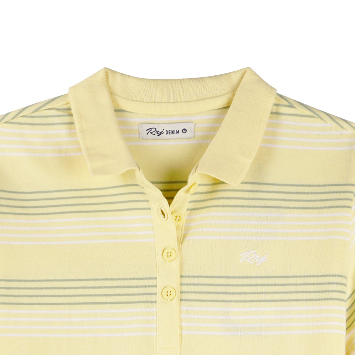 RRJ Basic Collared for Ladies Regular Fitting Shirt Trendy fashion Casual Top Yellow Polo shirt for Ladies 149308 (Yellow)