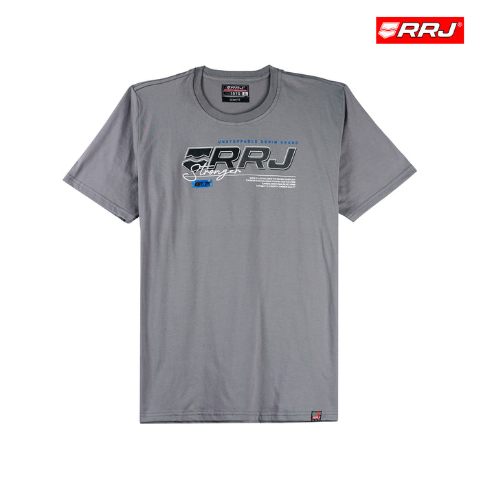 RRJ Basic Tees for Men Semi Body Fitting Shirt Trendy fashion Casual Top Gray T-shirt for Men 150052-U (Gray)