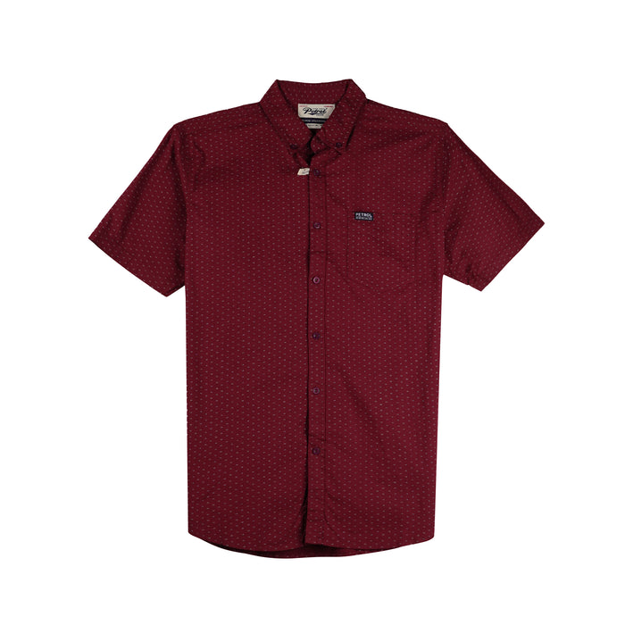 Petrol Basic Woven for Men Slim Fitting Shirt Trendy fashion Casual Top shirt for Men 154540 (Crimson)