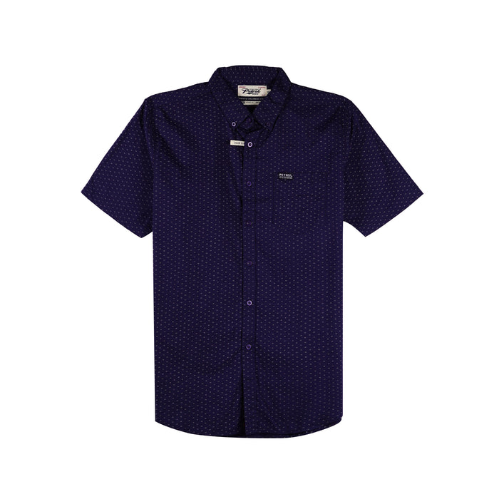 Petrol Basic Woven for Men Slim Fitting Shirt Trendy fashion Casual Top shirt for Men 154540 (Navy)