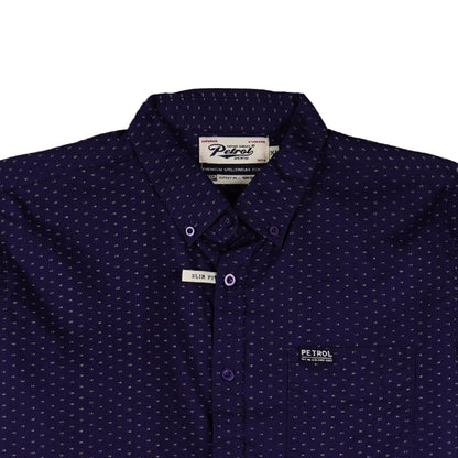 Petrol Basic Woven for Men Slim Fitting Shirt Trendy fashion Casual Top shirt for Men 154540 (Navy)