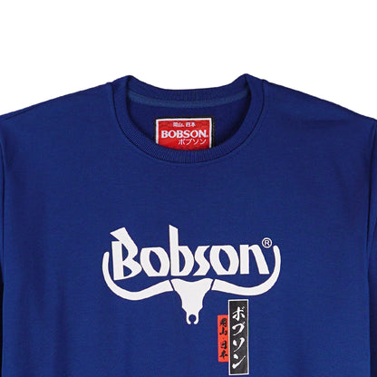 Bobson Japanese Men's Basic Jacket Long Sleeve Sweat shirt for Men Trendy Fashion High Quality Apparel Comfortable Casual Sweater Jacket for Men Regular Fit 118348 (Blue)
