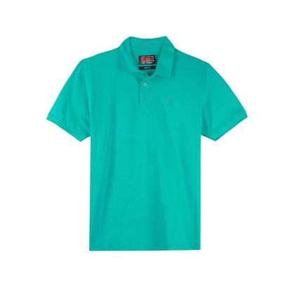 RRJ Basic Collared for Men Semi Body Fit Missed Lycra Fabric Trendy fashion Casual Top Green Polo shirt for Men 114482 (Green)