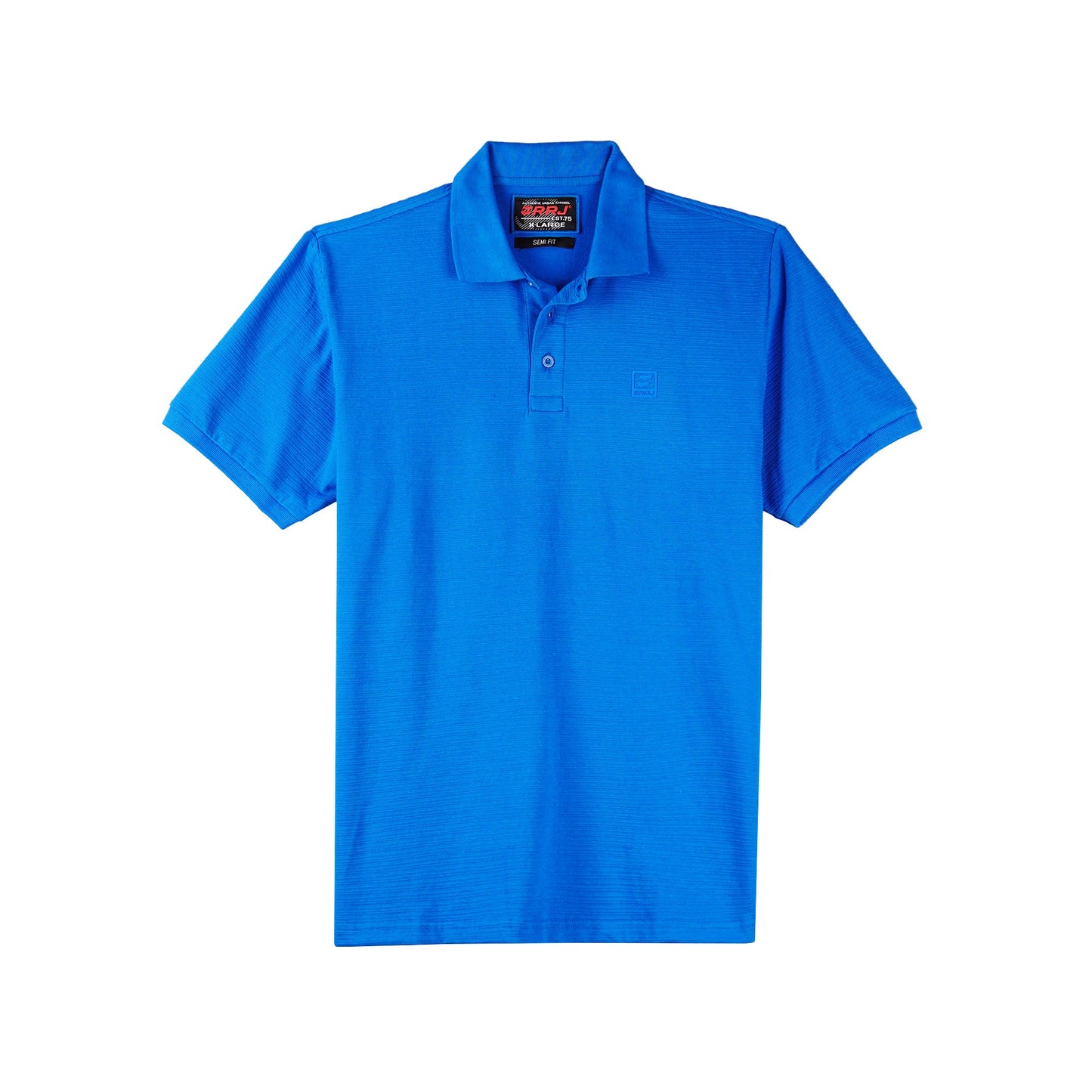 RRJ Basic Collared for Men Semi Body Fit Missed Lycra Fabric Trendy fashion Casual Top Imperial Blue Polo shirt for Men 114482 (Imperial Blue)