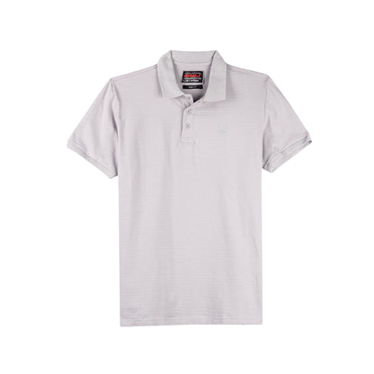 RRJ Basic Collared for Men Semi Body Fit Missed Lycra Fabric Trendy fashion Casual Top Light Gray Polo shirt for Men 114482 (Light Gray)