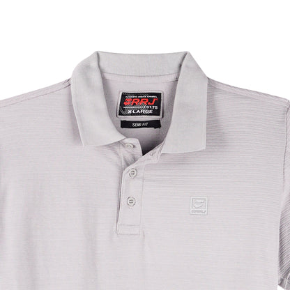 RRJ Basic Collared for Men Semi Body Fit Missed Lycra Fabric Trendy fashion Casual Top Light Gray Polo shirt for Men 114482 (Light Gray)