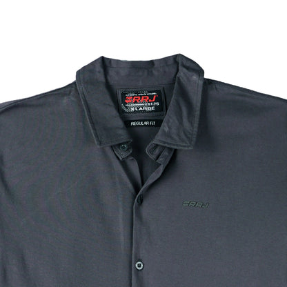 RRJ Basic Woven for Men Regular Fitting Shirt Trendy fashion Casual Top shirt for Men 142963 (Dark Gray)