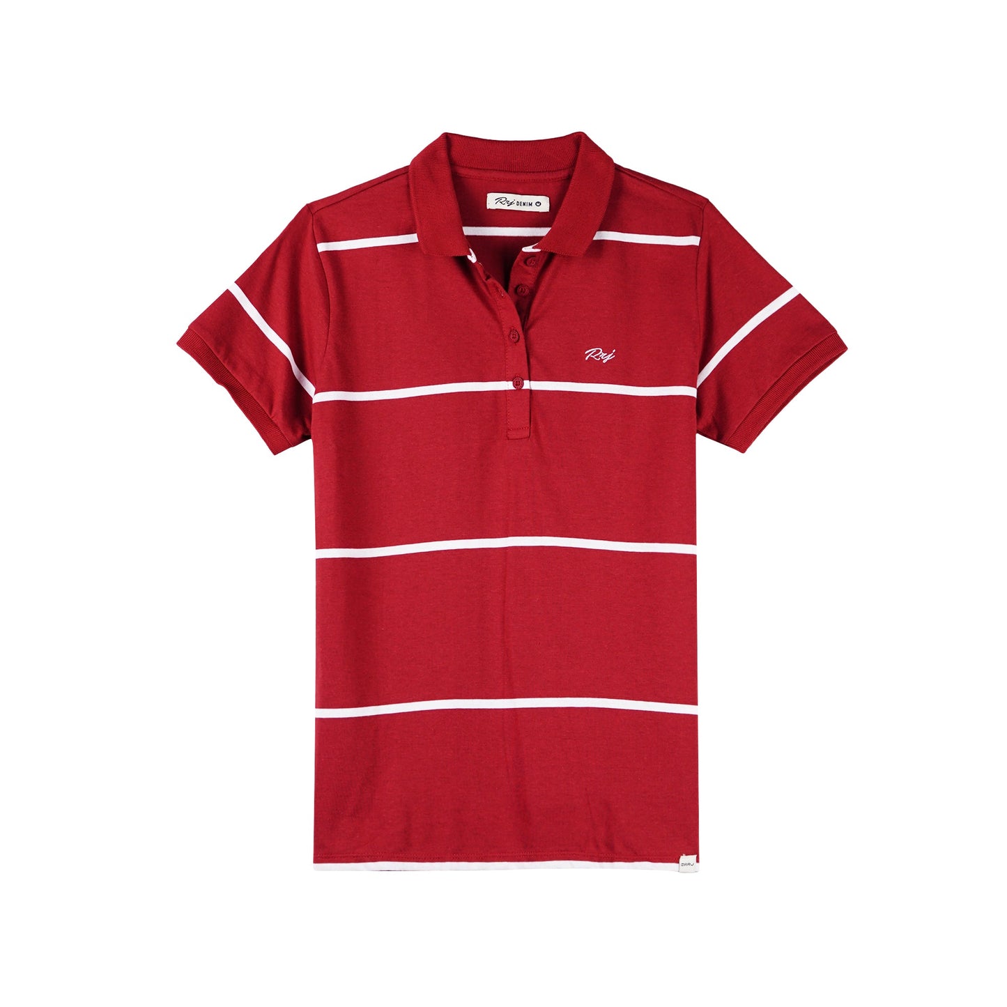 RRJ Basic Collared for Ladies Regular Fitting Shirt Trendy fashion Casual Top Black Polo shirt for Ladies 115346 (Red)
