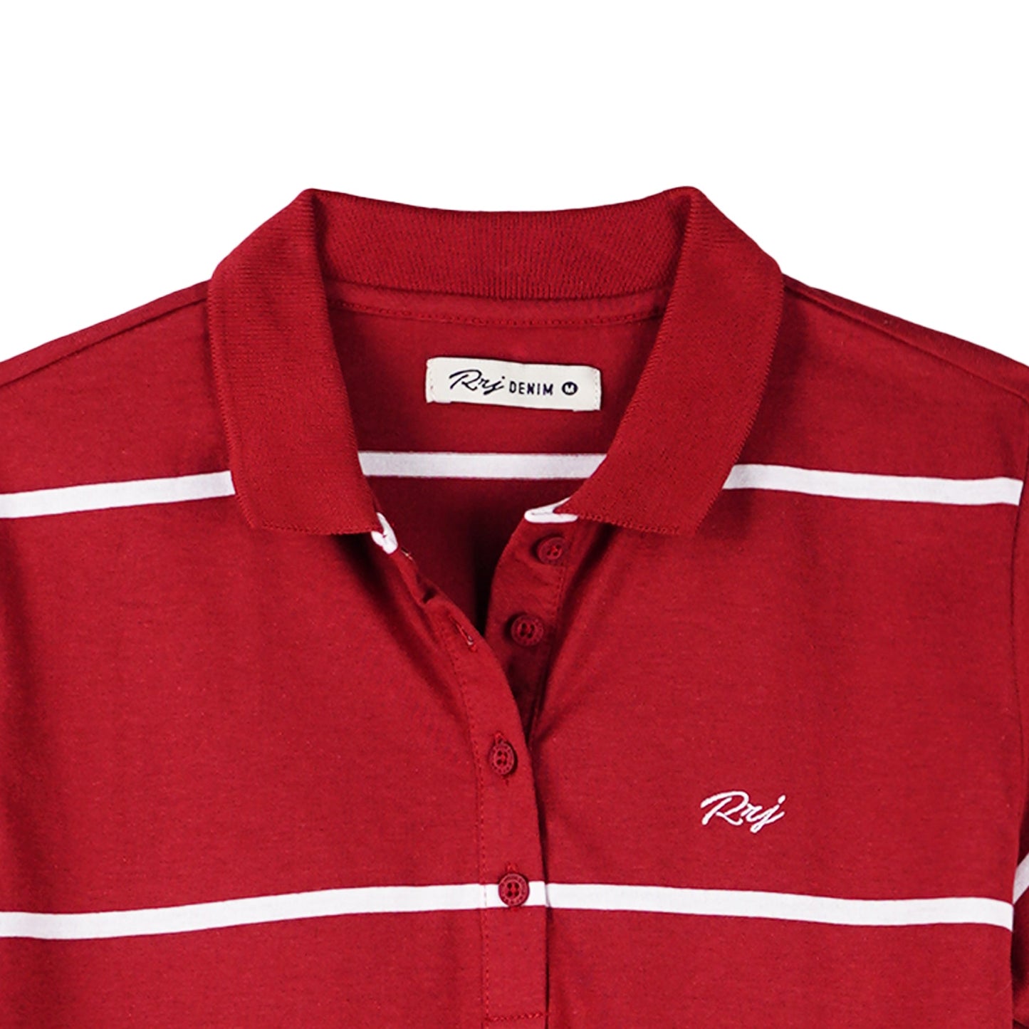 RRJ Basic Collared for Ladies Regular Fitting Shirt Trendy fashion Casual Top Black Polo shirt for Ladies 115346 (Red)