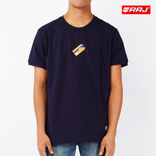 RRJ Basic Tees for Men Semi Body Fitting Missed Lycra Fabric 150602 (Navy Blue)