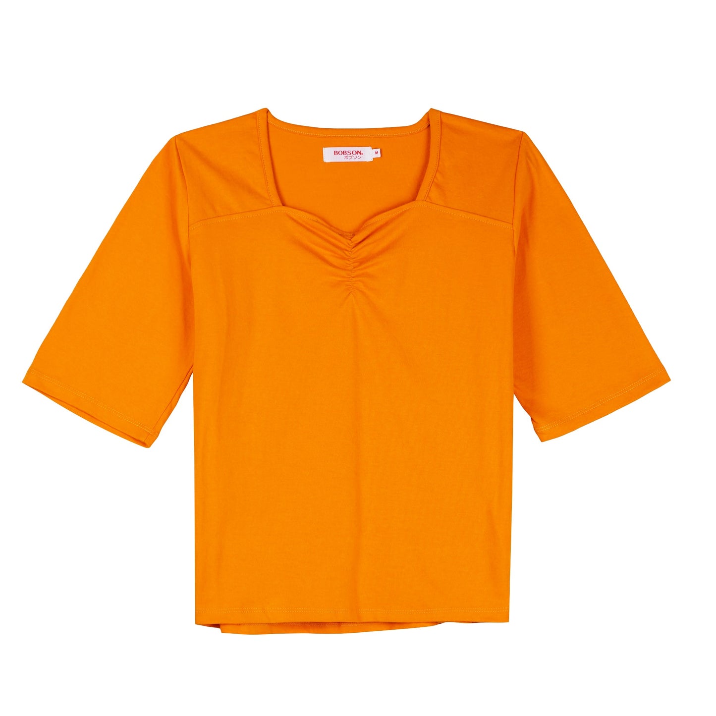 Bobson Japanese Ladies Basic Tees Relaxed Fit 142040 (Dark Cheddar)
