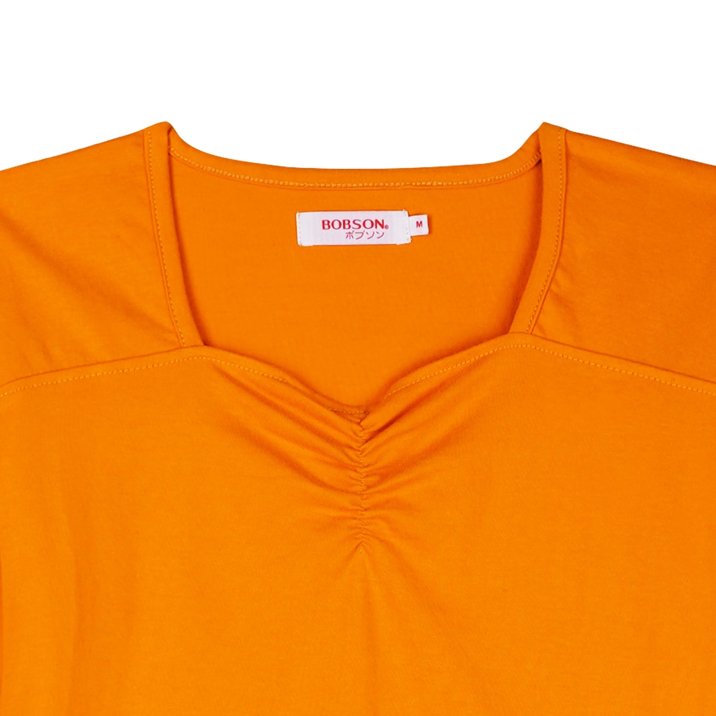 Bobson Japanese Ladies Basic Tees Relaxed Fit 142040 (Dark Cheddar)