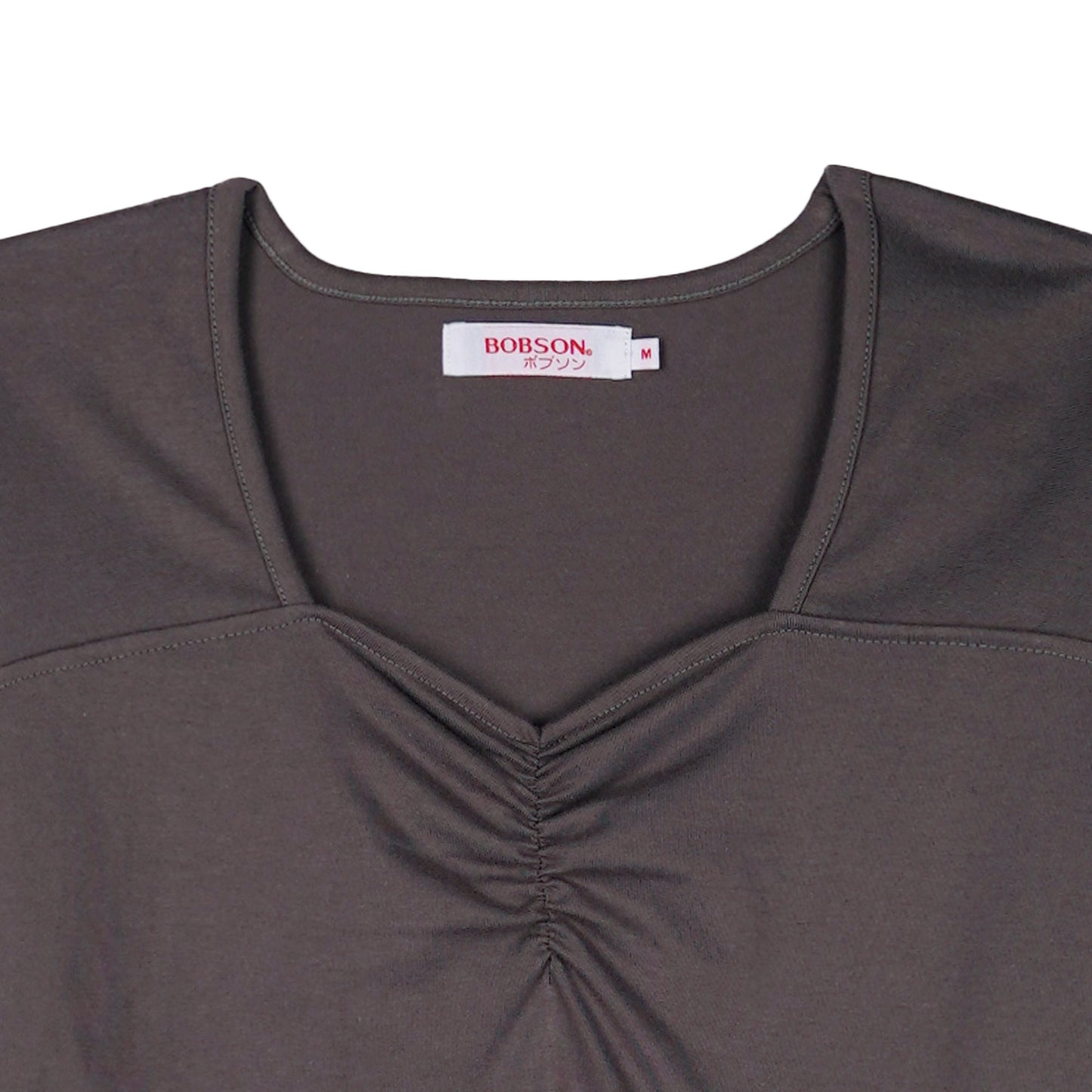 Bobson Japanese Ladies Basic Tees Relaxed Fit 142040 (Pavement)