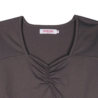 Bobson Japanese Ladies Basic Tees Relaxed Fit 142040 (Pavement)