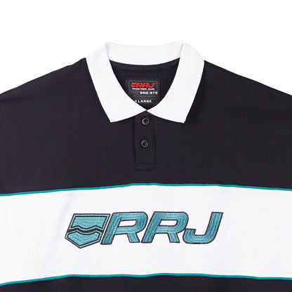 RRJ Basic Collared for Men Oversized Fitting Terry Fabric Trendy fashion Casual Top Black Polo shirt for Men 135973 (Black)