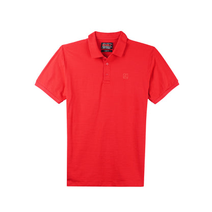 RRJ Basic Collared for Men Semi Body Fitting Polo shirt for Men 107695 (Red)