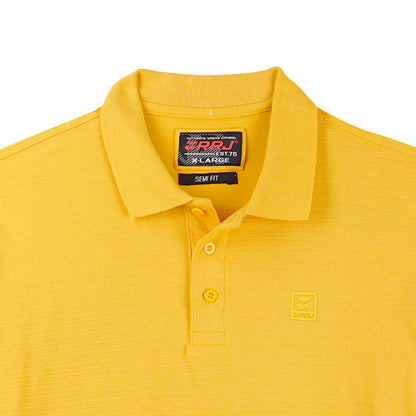 RRJ Basic Collared for Men Semi Body Fitting  Polo shirt for Men 107695 (Yellow)