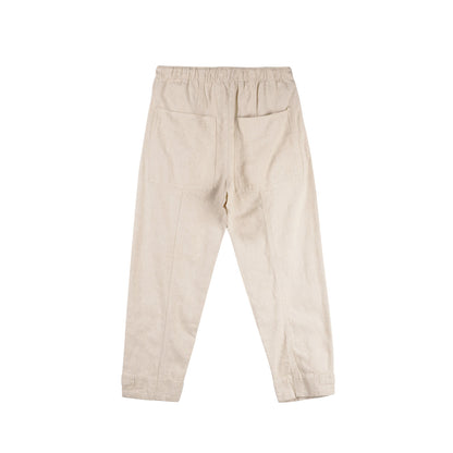 Bobson Japanese Ladies Basic Non-Denim Drawstring Pants 154422-U (Beige)