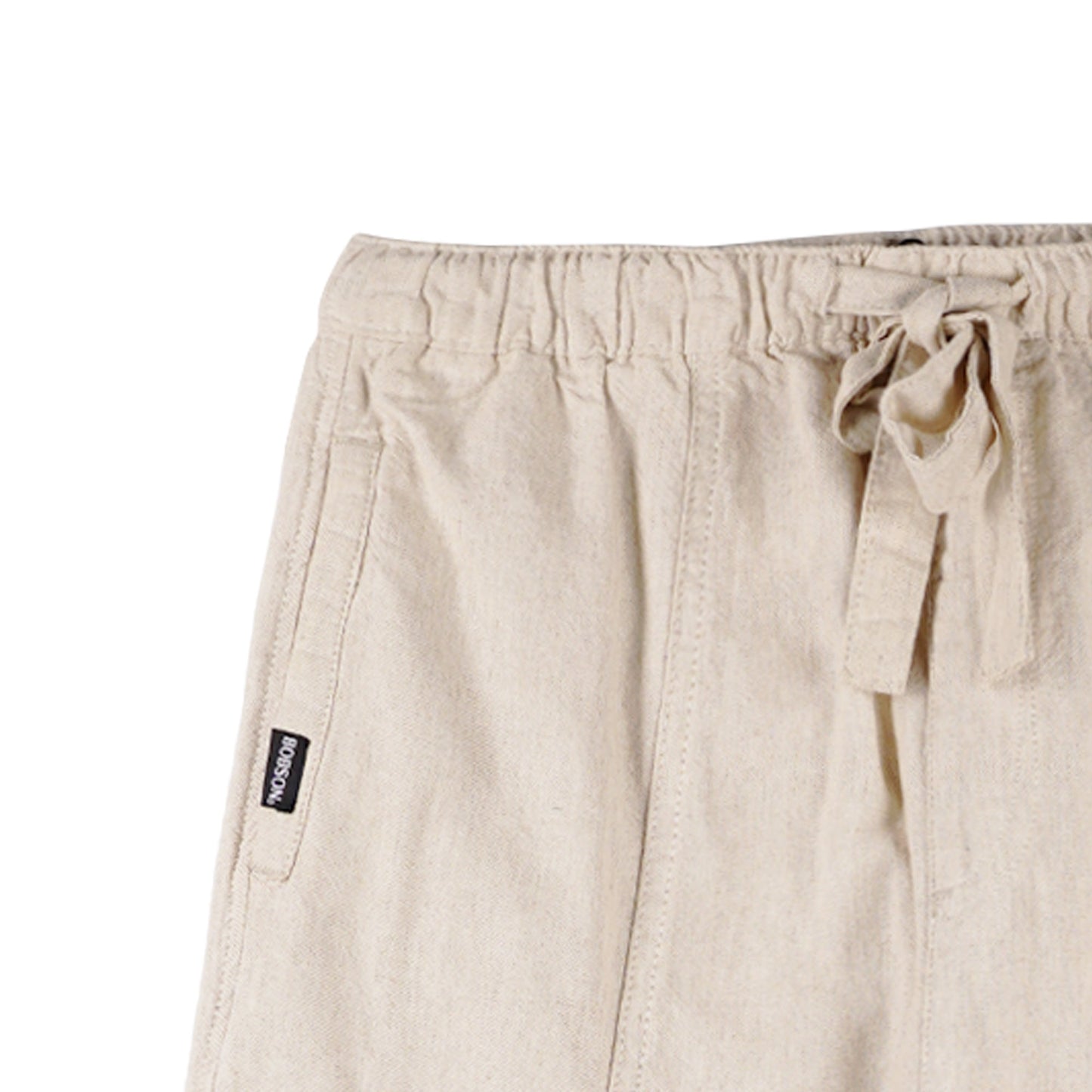 Bobson Japanese Ladies Basic Non-Denim Drawstring Pants 154422-U (Beige)