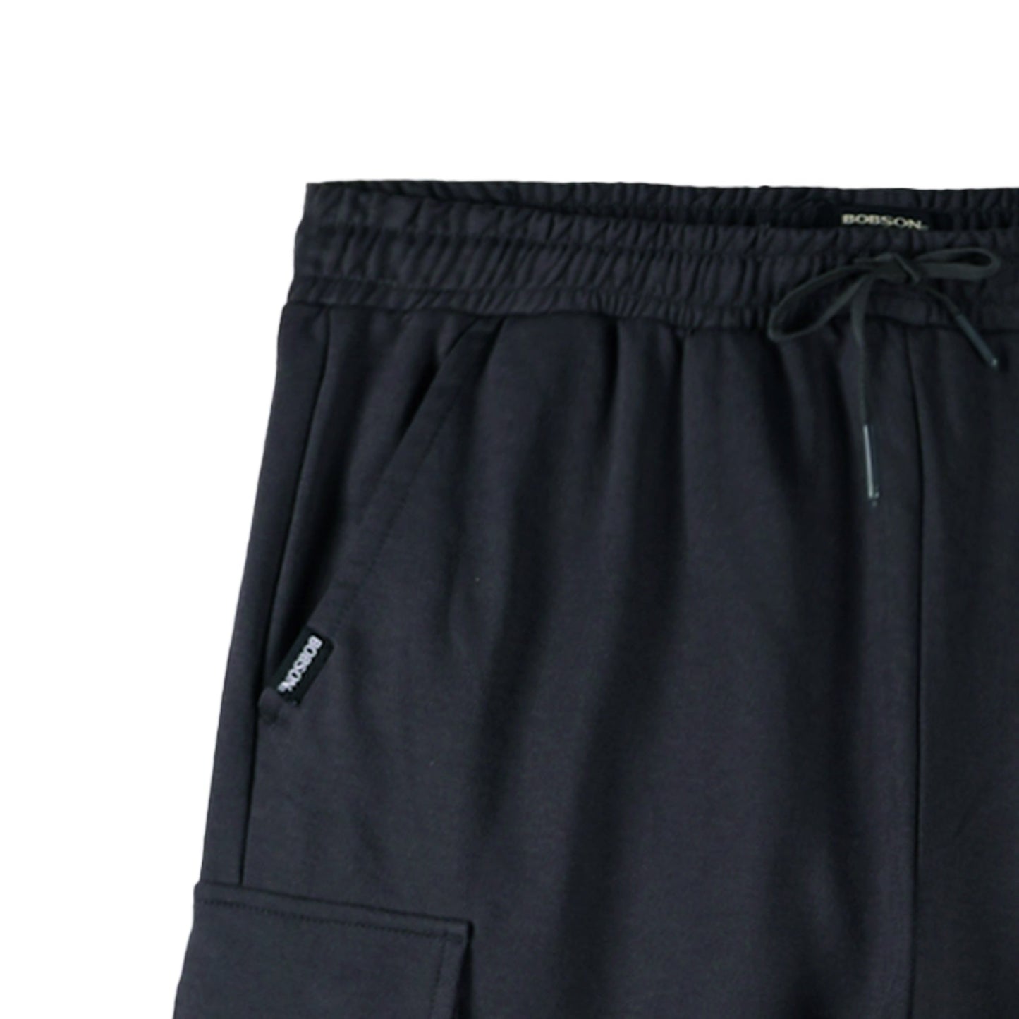 Bobson Japanese Ladies Basic Non-Denim Drawstring Pants 154461-U (Dark Gray)