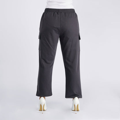 Bobson Japanese Ladies Basic Non-Denim Drawstring Pants 154461-U (Dark Gray)