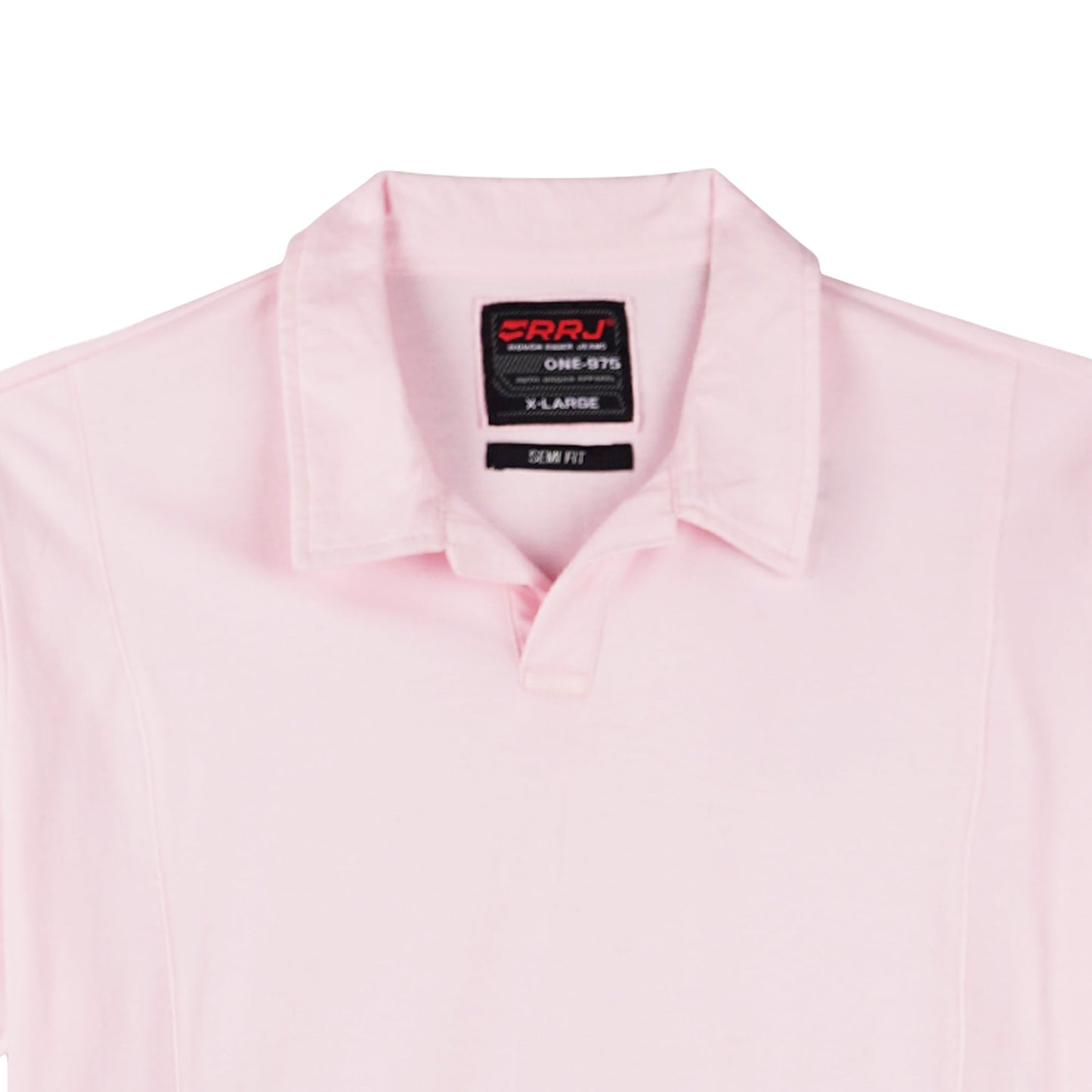 RRJ Basic Collared for Men Semi Body Fitting CVC Jersey Fabric 147064-U (Light Pink)