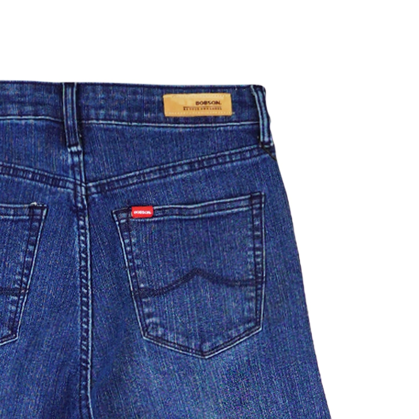 Bobson Japanese Ladies Basic Denim Relaxed Fit 152716 (Medium Shade)