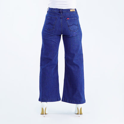 Bobson Japanese Ladies Basic Denim Relaxed Fit 152716 (Medium Shade)