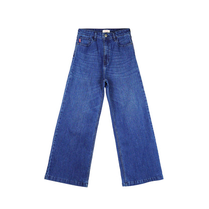 Bobson Japanese Ladies Basic Denim Relaxed Fit 152716 (Medium Shade)