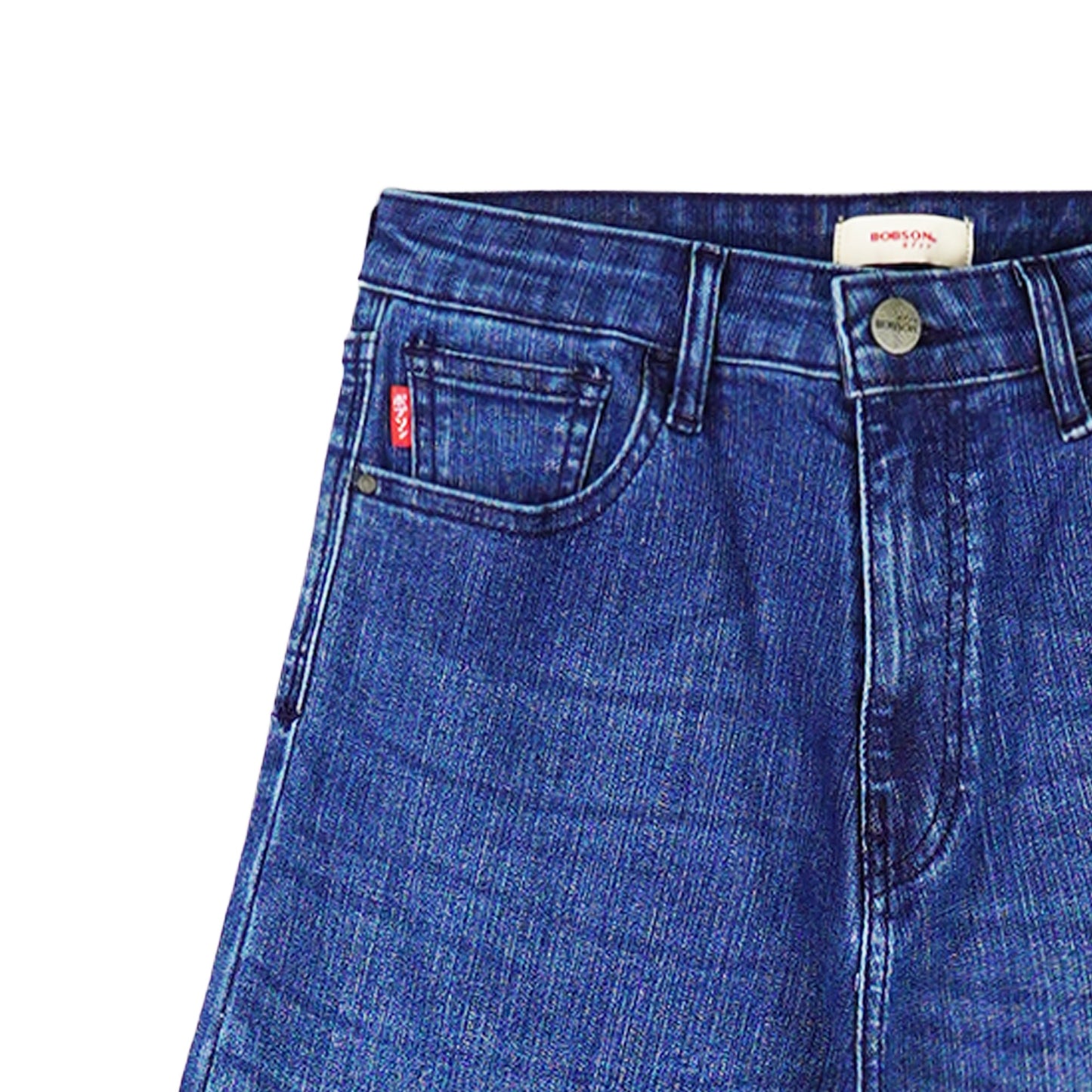 Bobson Japanese Ladies Basic Denim Relaxed Fit 152716 (Medium Shade)