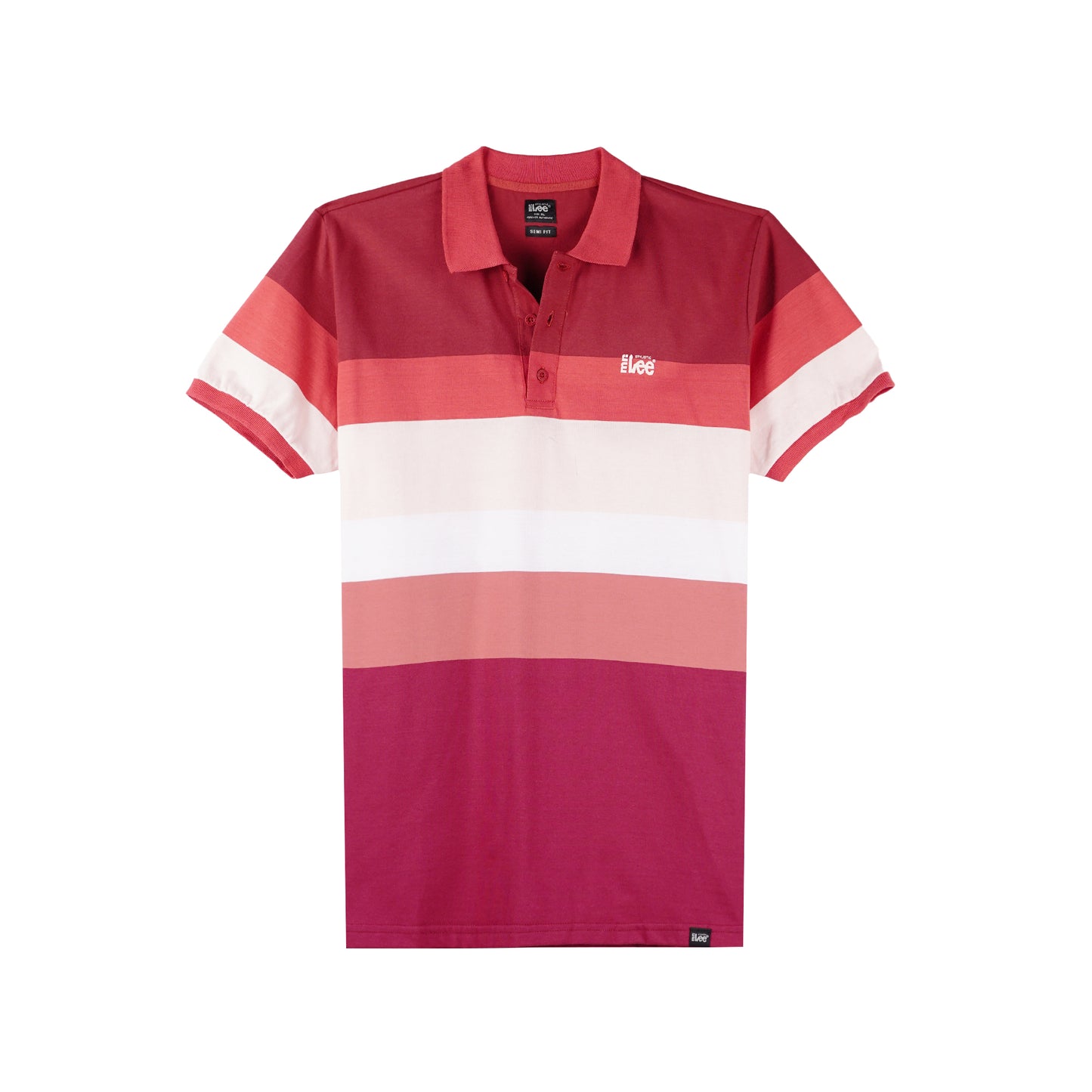 Stylistic Mr. Lee Men's Basic Collared Shirt Semi body Fit 108413 (Red)