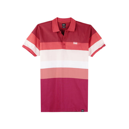 Stylistic Mr. Lee Men's Basic Collared Shirt Semi body Fit 108413 (Red)