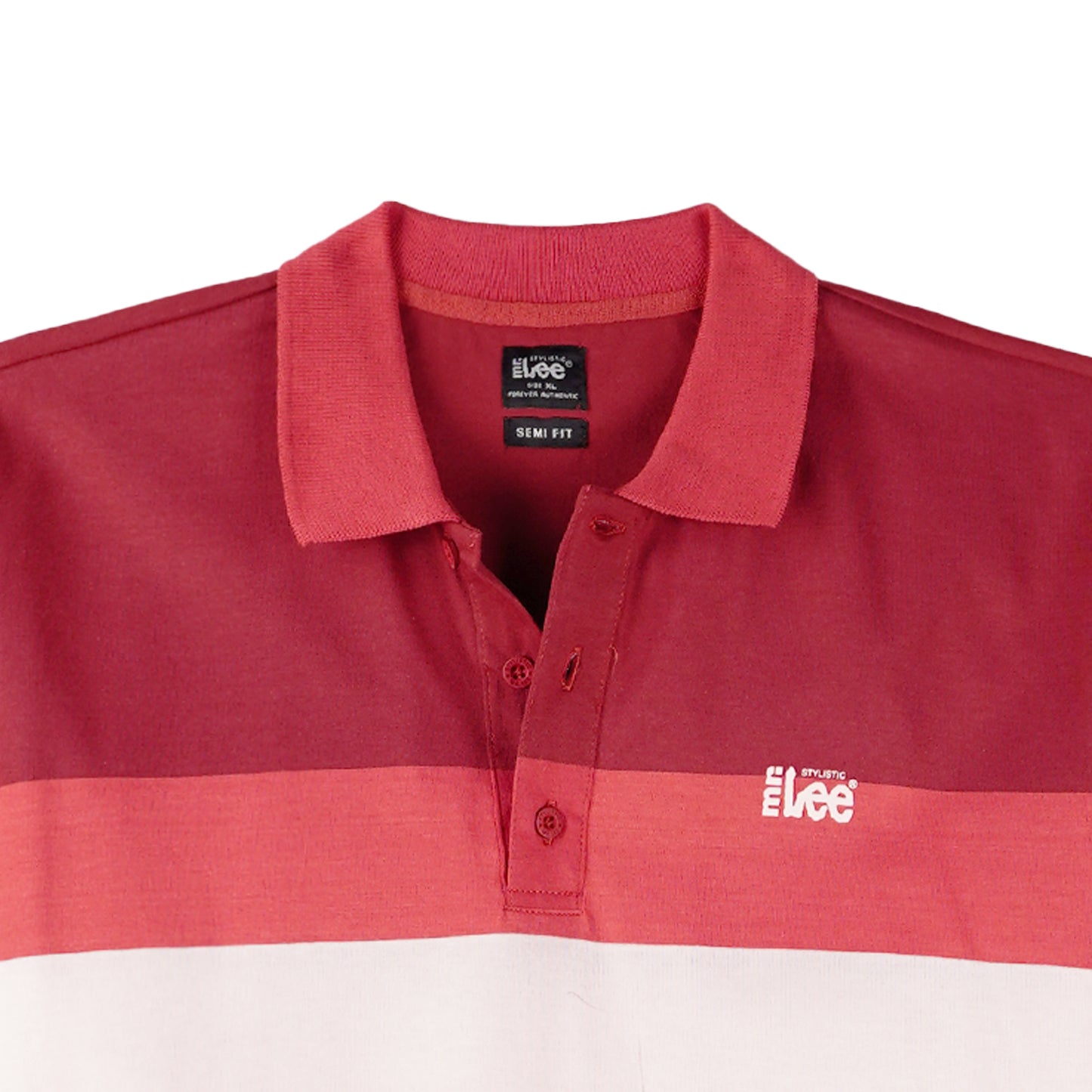 Stylistic Mr. Lee Men's Basic Collared Shirt Semi body Fit 108413 (Red)