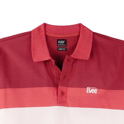 Stylistic Mr. Lee Men's Basic Collared Shirt Semi body Fit 108413 (Red)