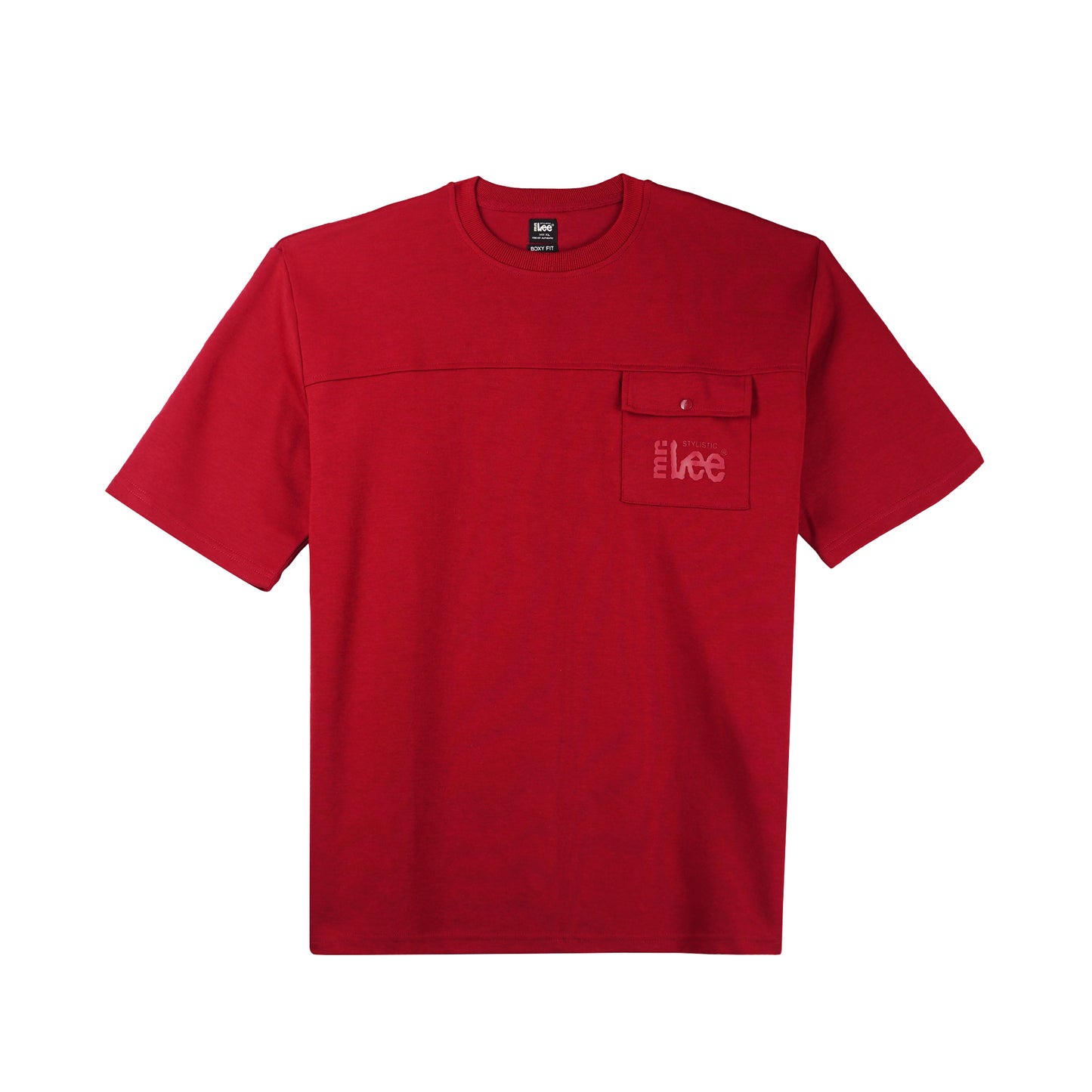 Stylistic Mr. Lee Men's Basic Tees Boxy Fit 116178 (Maroon)