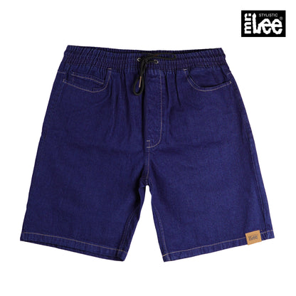Stylistic Mr. Lee Men's Basic Denim Jogger Short Mid Waist 150933-U (Dark Shade)