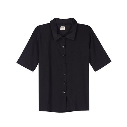 Stylistic Mr. Lee Ladies Basic Button Down Shirt Regular Fit 137079-U (Black)