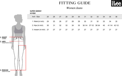 Stylistic Mr. Lee Ladies Basic Denim Super Skinny 153099-U (Medium Shade)