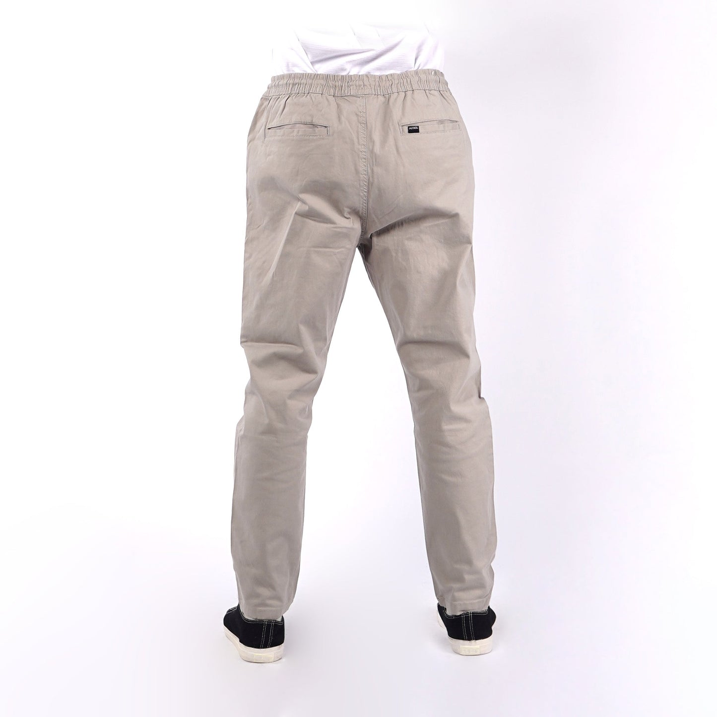 Petrol Men's Non-Denim Stretchable Mid Waist Ankle Pants 155934 (Gray)