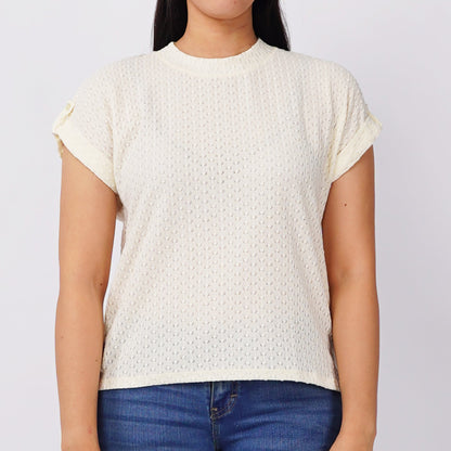 RRJ Basic Woven Ladies Boxy Fitting Shirt 144501 (Beige)