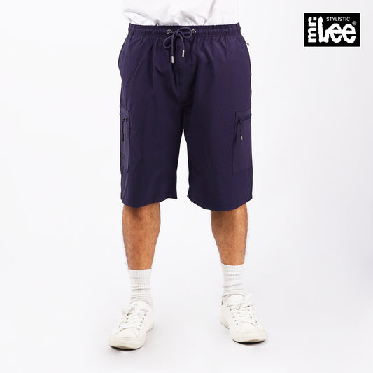 Stylistic Mr. Lee Men's Basic Non-Denim Cargo Short Mid Waist 145221 (Navy)