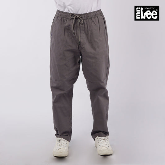 Stylistic Mr. Lee Men's Basic Non-Denim Trouser Pants Mid Waist 155054 (Charcoal Gray)
