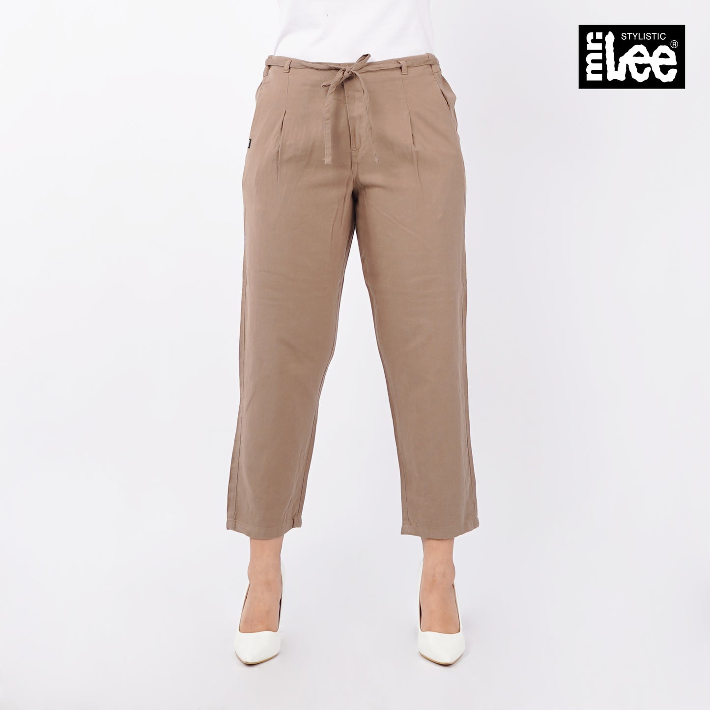 Stylistic Mr. Lee Ladies Basic Non-Denim Drawstring Pants 154892-U (Taupe)