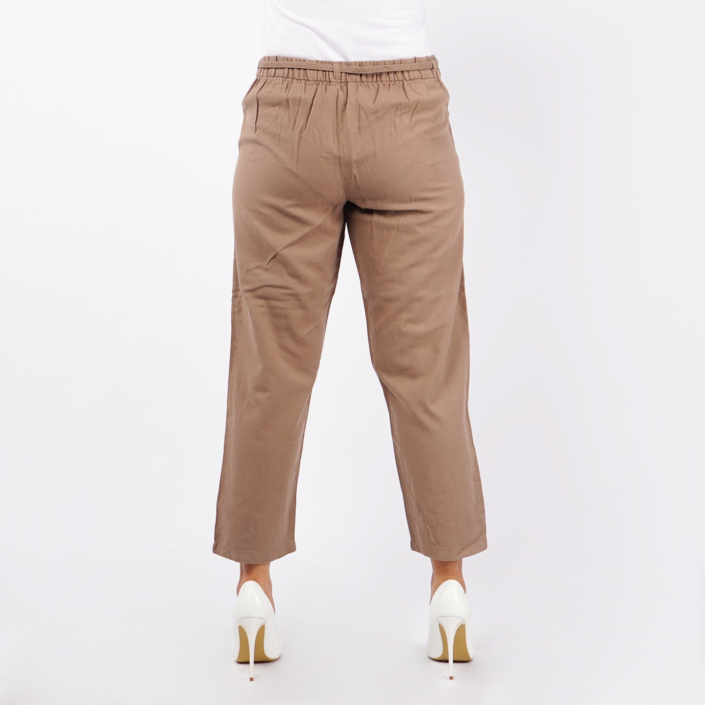 Stylistic Mr. Lee Ladies Basic Non-Denim Drawstring Pants 154892-U (Taupe)