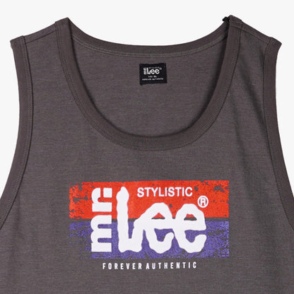 Stylistic Mr. Lee Men's Basic Tank Top Semi body Fit 111084 (Gray)