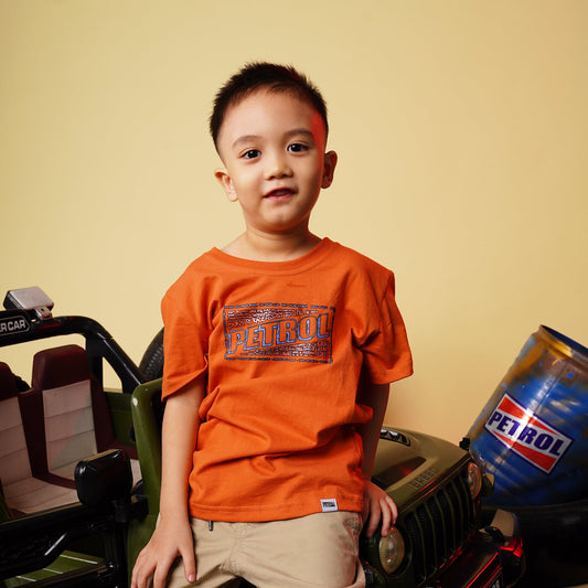 Petrol Basic Graphic Tees for Kids Regular Fitting 156865-U (Mango)