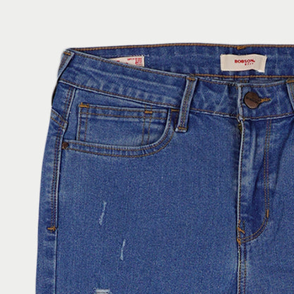 Bobson Japanese Ladies Basic Denim Super skinny 153695-U (Light Shade)