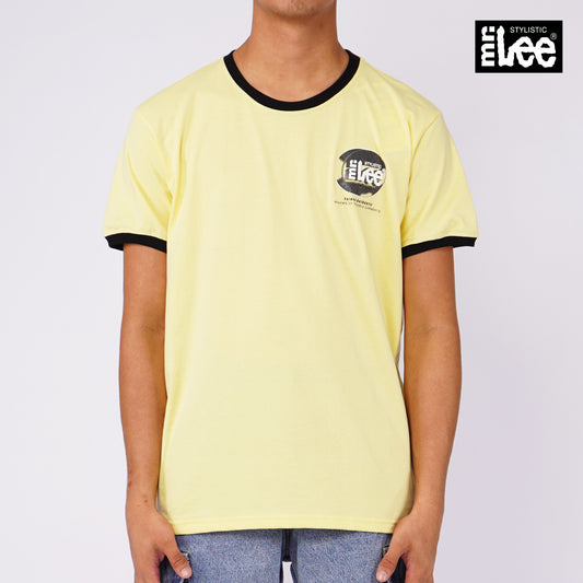 Stylistic Mr. Lee Men's Basic Tees Semi body Fit 127077-U (Light Yellow)