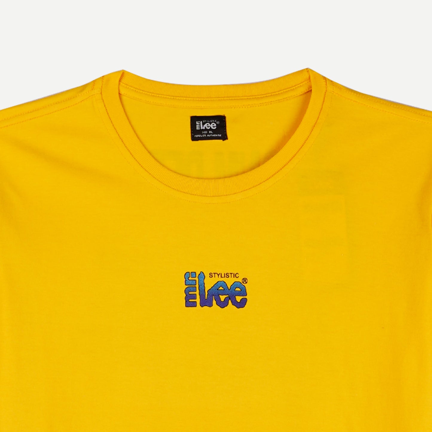 Stylistic Mr. Lee Men's Basic Tees with Back Print Semi Body Fit 148729-U (Artisan Gold)