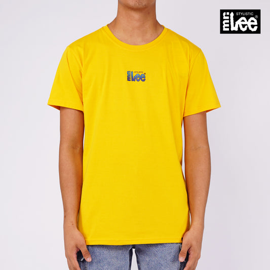 Stylistic Mr. Lee Men's Basic Tees with Back Print Semi Body Fit 148729-U (Artisan Gold)